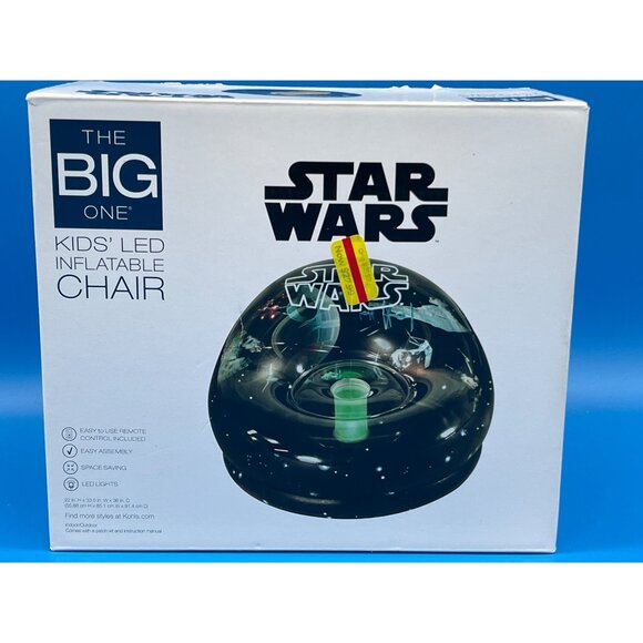 Star Wars Kids LED Inflatable Chair With Remote Control & Color Changing Lights - Picture 2 of 5